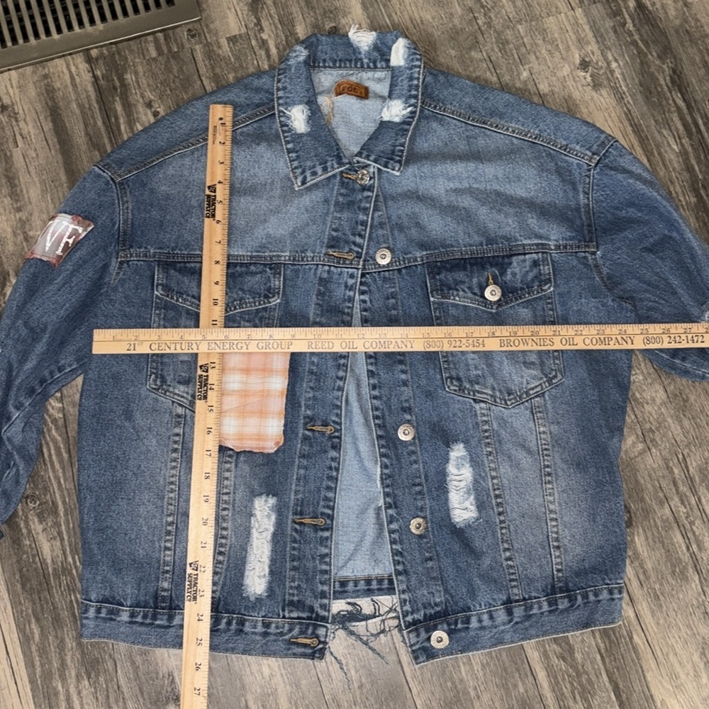 Pol Woman’s Denim Patchwork Jacket - Large - image 3